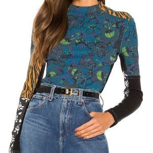 Free People - Meadow Mix Tee in Blue Combo